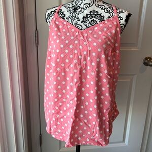 Torrid Coral and White Polka Dot Camisole. Size 12